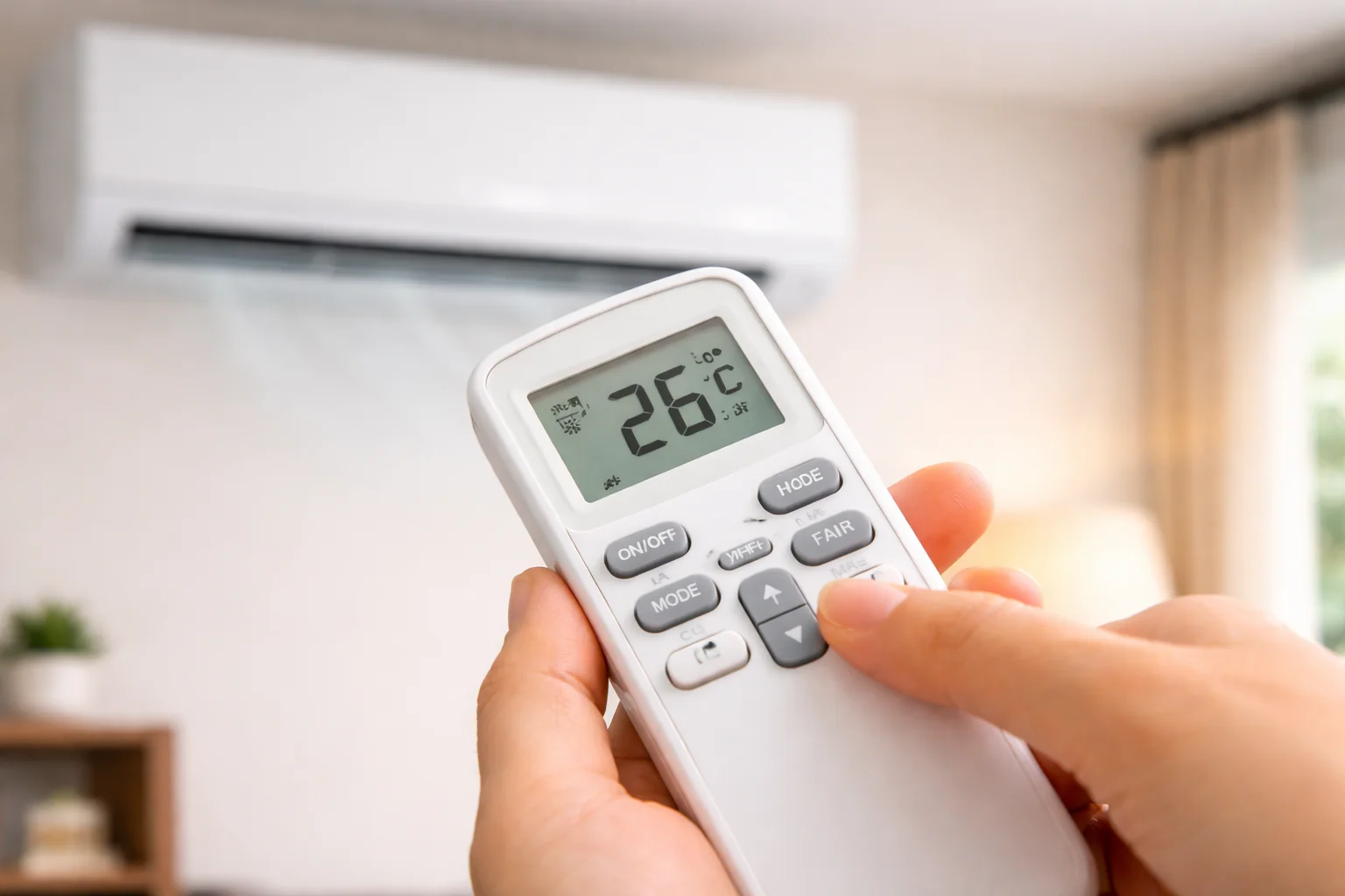 Nhiệt độ 26&deg;C l&agrave; mức l&yacute; tưởng để vừa m&aacute;t vừa tiết kiệm điện.