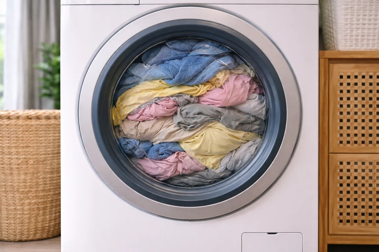 Qu&aacute; tải quần &aacute;o khiến m&aacute;y giặt giặt kh&ocirc;ng sạch v&agrave; nhanh hư