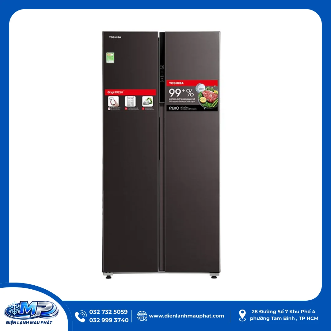 Tủ Lạnh Toshiba Inverter 460 Lít Side By Side GR-RS600WI-PMV(37)-SG