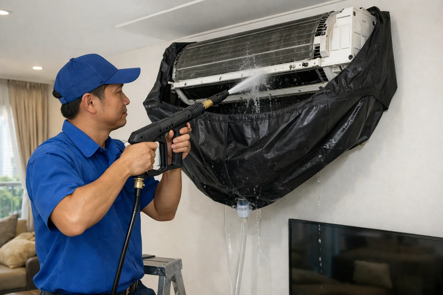 Vệ sinh máy lạnh giúp hạn chế chảy nước